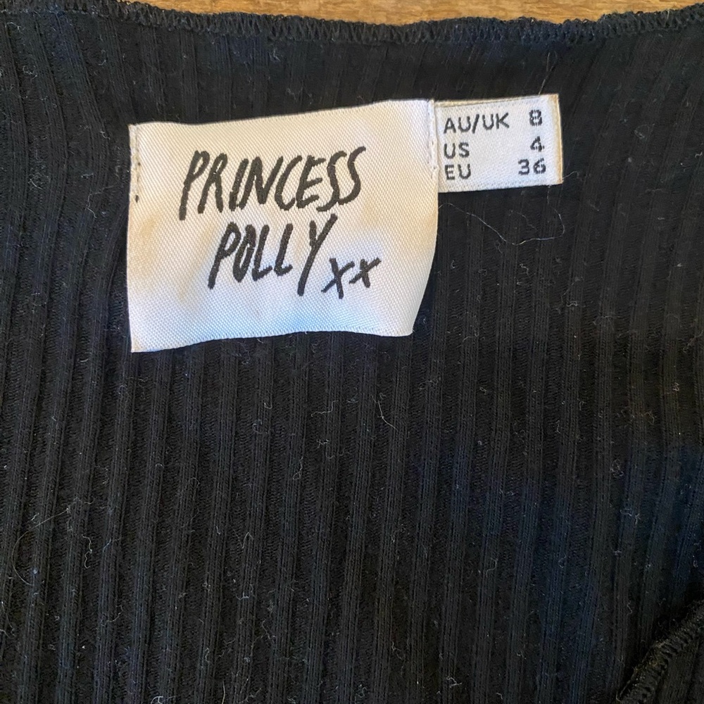 Princess Polly v neck black long sleeve - Picture 2 of 2